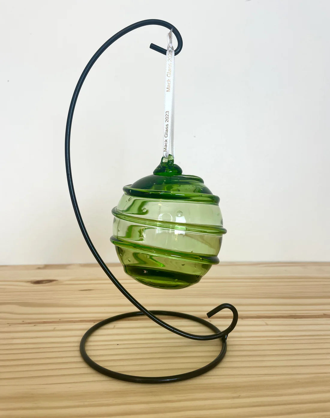 GREEN SPUN ORNAMENT